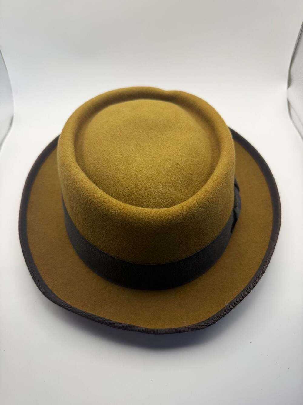 New York Hat Co. Pork Pie Hat Size XL Brown Wool Felt Derby